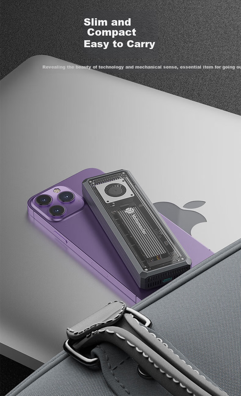 Yottamaster SSD Enclosure USB4 40Gbps M.2 Hard Drive Case Compatible with Thunderbolt 4/3, Suitable for Computers And Laptops, External Hard Drive Enclosure 15