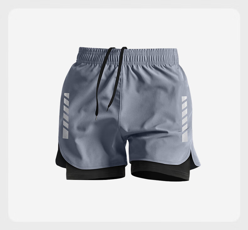 VICTORIATOURIST Men's Running Shorts with Sports Lining, Three-Quarter Length Track Pants, Indoor Professional Marathon Quick-Dry Two-In Fitness Shorts 10