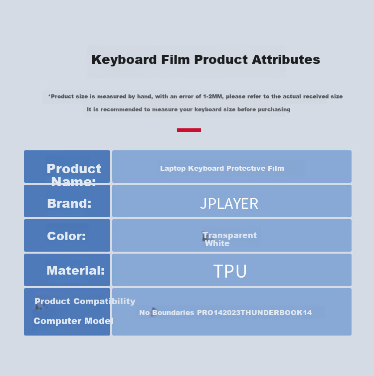 JPLAYER Compatible with Mechatronics Revolution Yao Shi 15 Pro/Yi Long 15 Pro/Wu Jie 15 X, Rui Long 7 Keyboard Cover, 15.3-Inch Laptop Keyboard Protective Film, High Transparency Invisible TPU 3