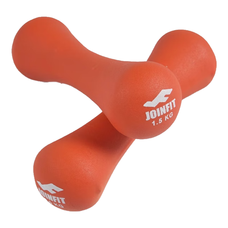 JOINFIT Colored Powder-Coated Dumbbell Set for Women's Home Fitness And Body Shaping, 1.5KG Pair, Orange