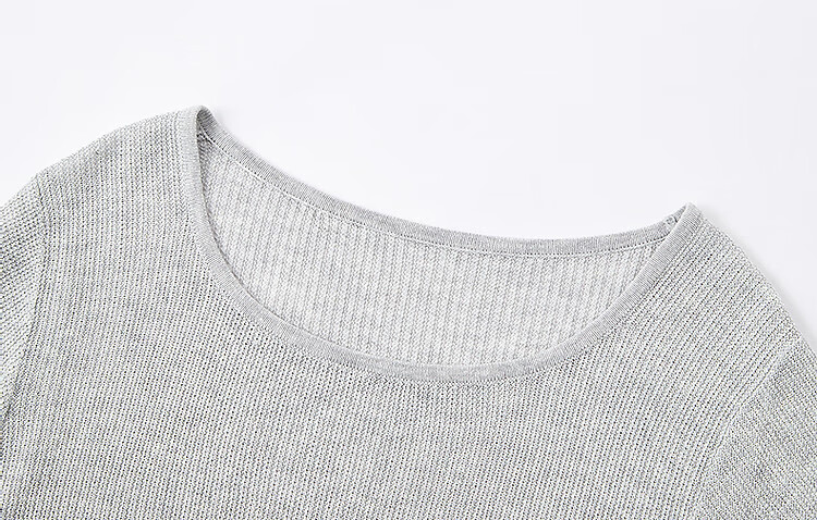 Demana Natural Linen Summer Elegant Round Neck Short Sleeve Loose Knit Top for Petite Women 8