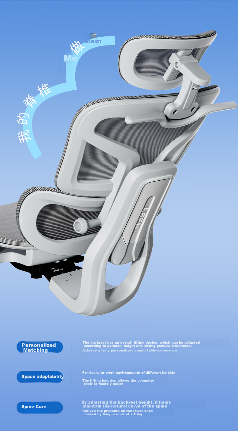 LIANFENG Ergonomic Office Chair for Home Use, Comfortable for Long Sitting, Reclining, Suitable for Students, Computer Work, Back Support, Gaming Chair 11