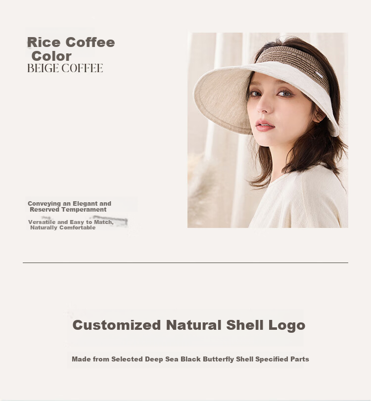 JIUMU Linen Sun Protection Hat, Women's Sun Visor Hat, Sun Hat, Visor Hat, Cool Hat, Summer Hiking Face-Covering UV Protection Cap 8
