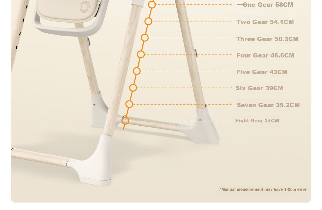 AMORHOME Baby High Chair, Multifunctional Foldable Portable Seat And Recliner Dining Table Chair, Adjustable, Midnight Blue 28