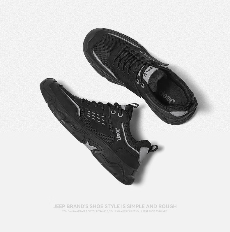 JEEP Men's Shoes for Spring And Autumn 2026 New Outdoor Hiking Shoes, Sports Shoes, Wear-Resistant Running Shoes, Non-Slip Mountaineering Shoes 18