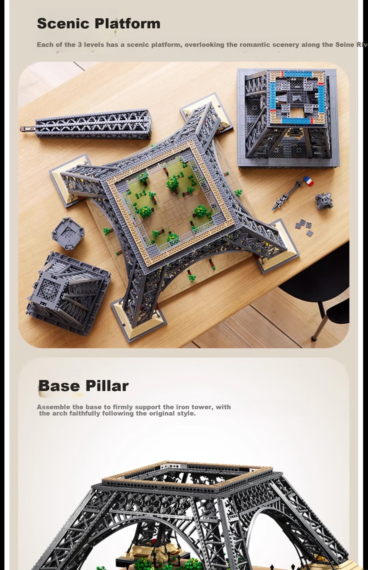 LEGO LEGO Building Blocks World Architecture Fan Collection Gift 10307 Eiffel Tower 9
