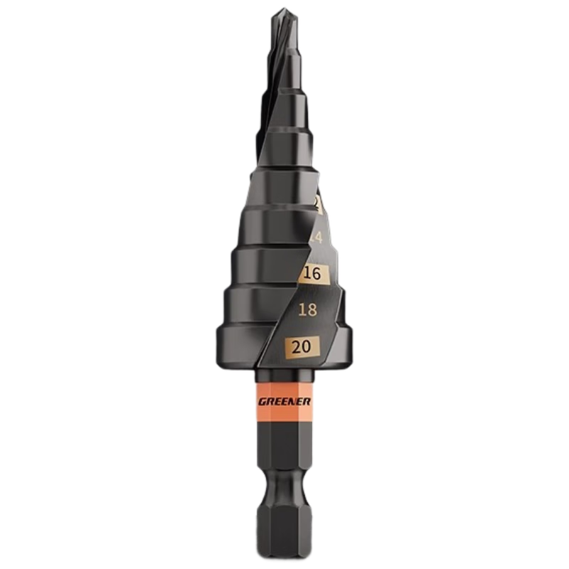 GREENER Cobalt-Containing Pagoda Drill Bit Hole Opener for Drilling Stainless Steel 304, Specialized Step Drill Bit 4-20 Nine Steps