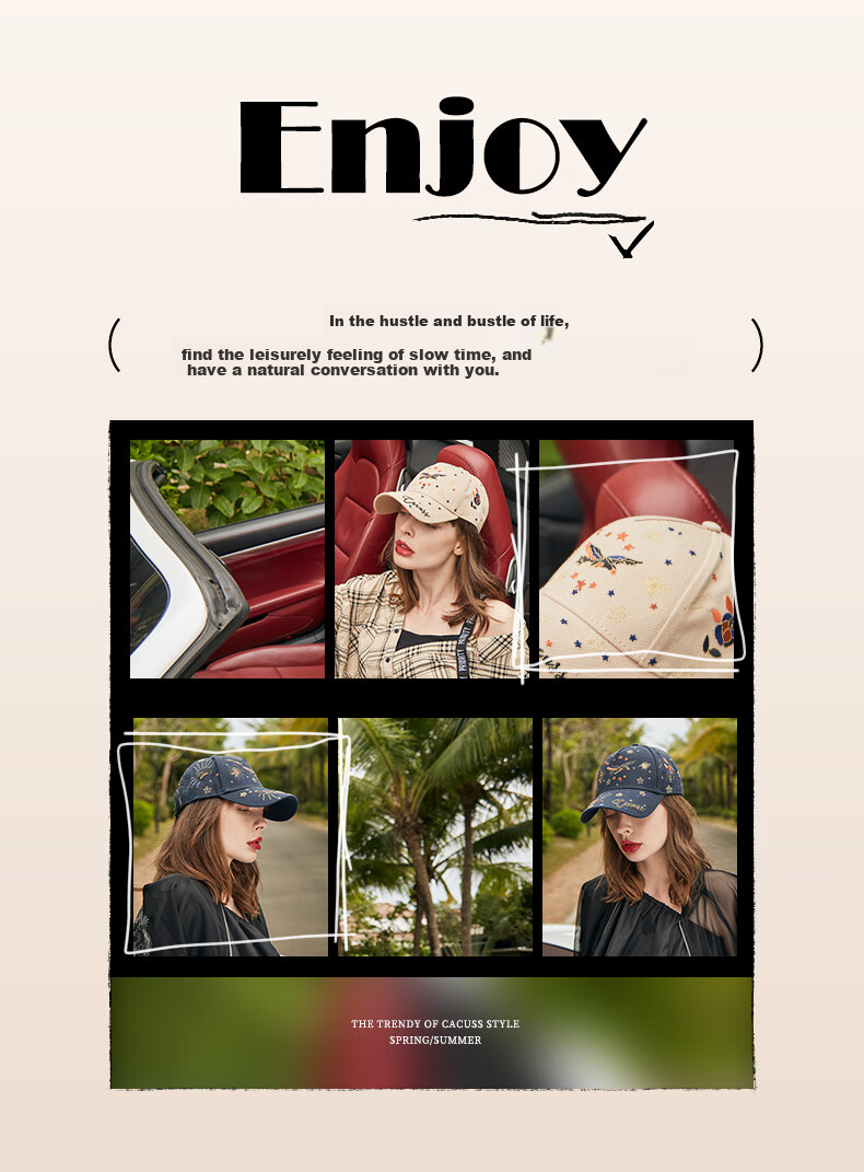 CACUSS Baseball Cap for Women, All-Season Visor Hat, Outdoor Sun Protection Hat, Korean Style Versatile Casual Cap, Khaki 2