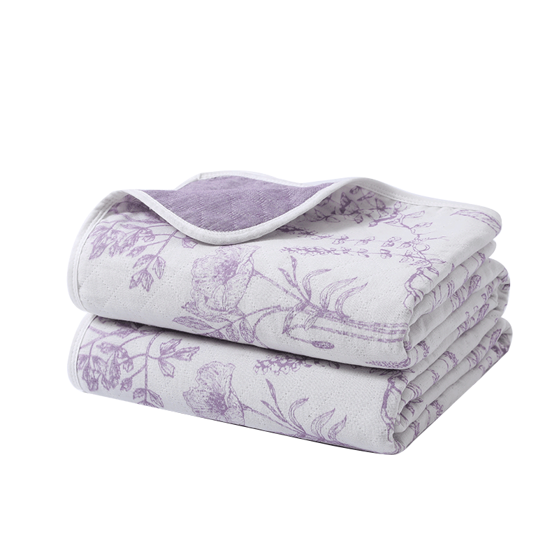KING SHORE All-Cotton Antibacterial Towel Blanket, Six-Layer Gauze Quilt, Summer Air Conditioning Cover Blanket, Nap Blanket, Ruxiao, 200*240cm
