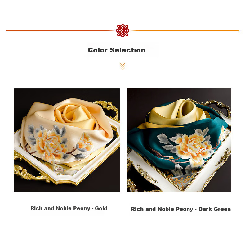 Hangsilu Silk Scarf And Bag Set, Mulberry Silk Women's Shawl, Birthday Gift for Mom Or Teacher on Mid-Autumn Festival 10