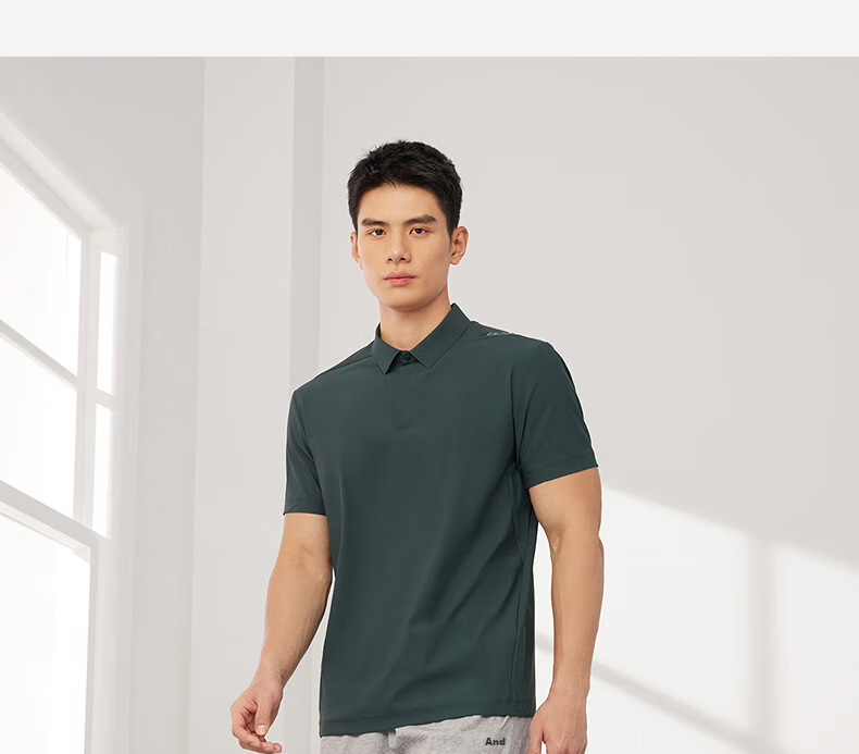 361° Men's Spring Summer Sports Polo Shirt Casual Loose Cool Breathable Short Sleeve 652624107-4 13