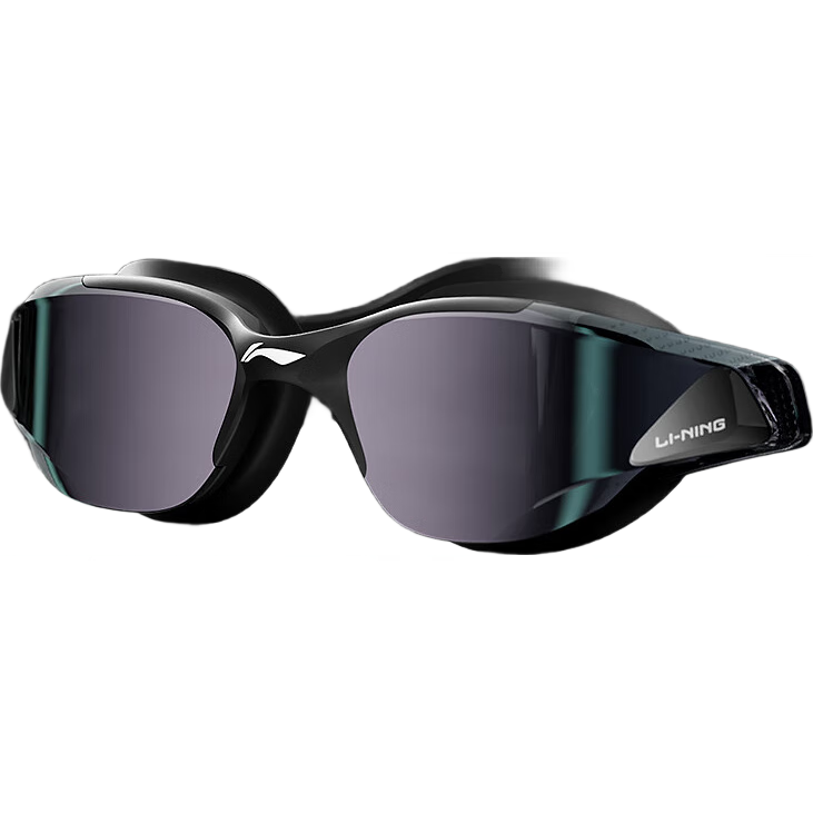 Li-Ning Swimming Goggles for Men And Women, Stylish Coated Swim Glasses, High-Definition Waterproof Anti-Fog Myopia Swimming Glasses, 2797 Black, -3.00 Diopters