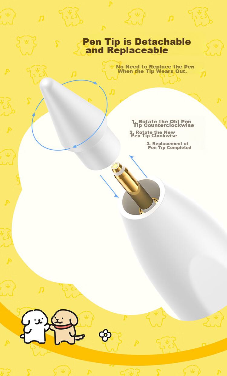 BASEUS Capacitive Stylus for IPad, Apple Pencil [Line Dog] Compatible with 2026 Pro/Air8/Mini/iPad11 Tablet Touch Screen Writing Pen Apple Pencil 22