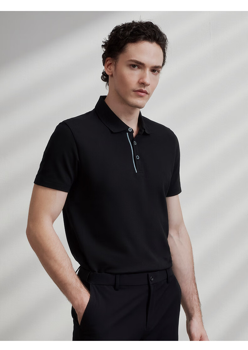 G2000 Men's Spring Summer Casual Versatile Short Sleeve Polo Shirt in Teal Blue [Pique Cotton Skin-Friendly Mall Edition] 16