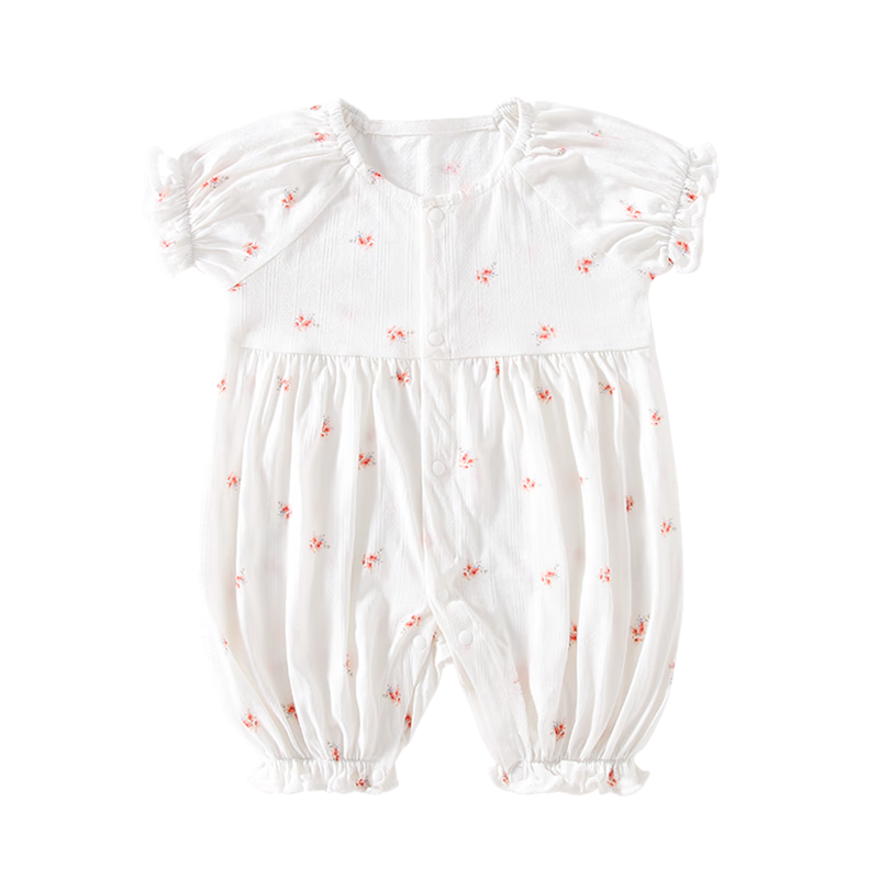 Qiaojiaoya Baby Clothes, Summer Thin Style, Newborn Onesie, Full Moon Girl Baby Summer Romper, Breathable Skin-Friendly Pajamas
