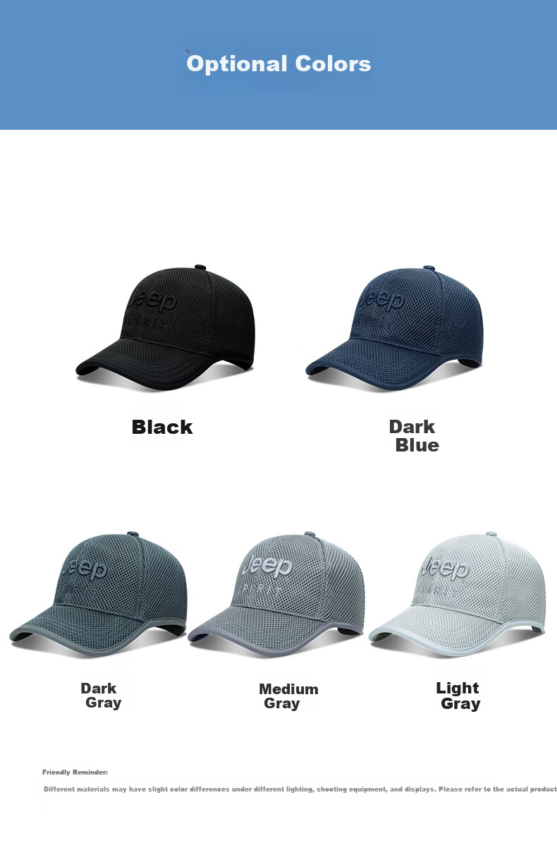 JEEP Men's Summer Mesh Baseball Cap, Versatile Casual Cap for Men And Women, Breathable Sun Hat A0758 4
