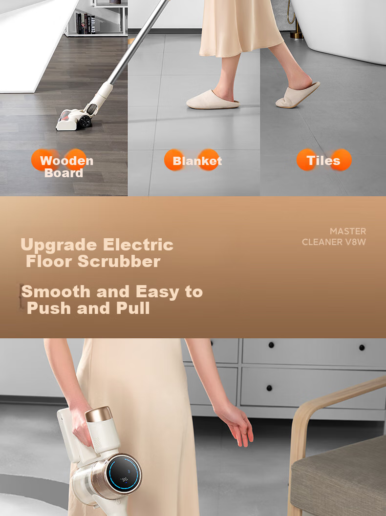 AUX Cordless Handheld Vacuum Cleaner for Home Use with Strong Suction, Low Noise, Green Light Dust Indicator, Carpet And Cat Hair Cleaning, Long Battery Life AXC-22DV8W 15