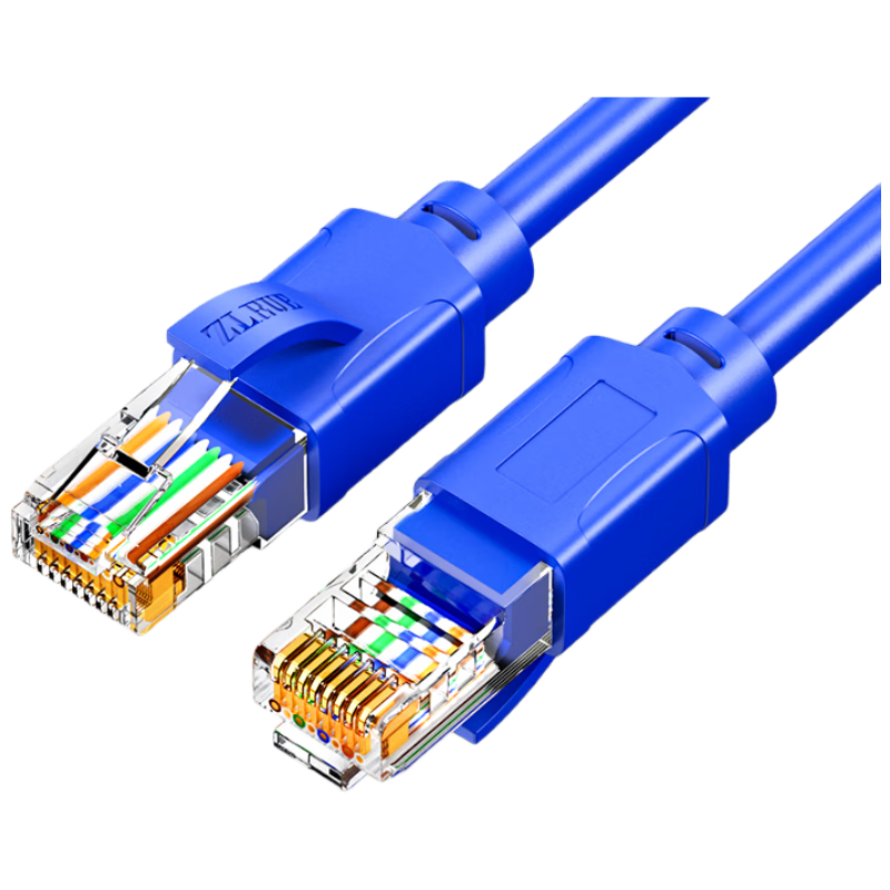 ZLEUE Cat5e High-Speed Gigabit Ethernet Cable, 50 Meters Construction Wiring Broadband Computer Home Connection Patch Cord, Finished Network Cable Blue ZL-5500BL