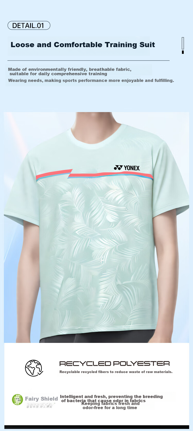 YONEX Badminton Shirt, Quick-Drying, Breathable, for Competition And Training, Women's Sports T-Shirt, 215075BCR, White, XO 2