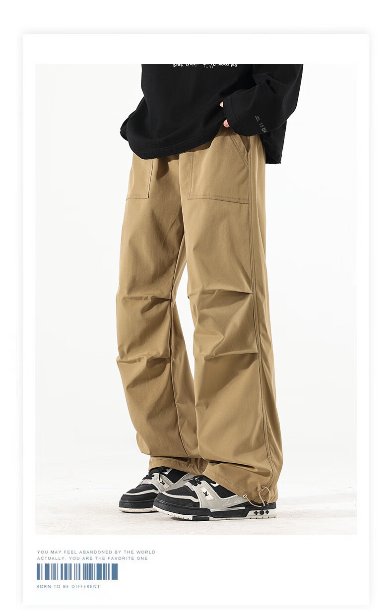 SWAMP AREA Men's Outdoor Sports Pants, Spring And Autumn Soft Shell Versatile Trendy Hiking Trousers, Cargo Pants WS398 White S 1