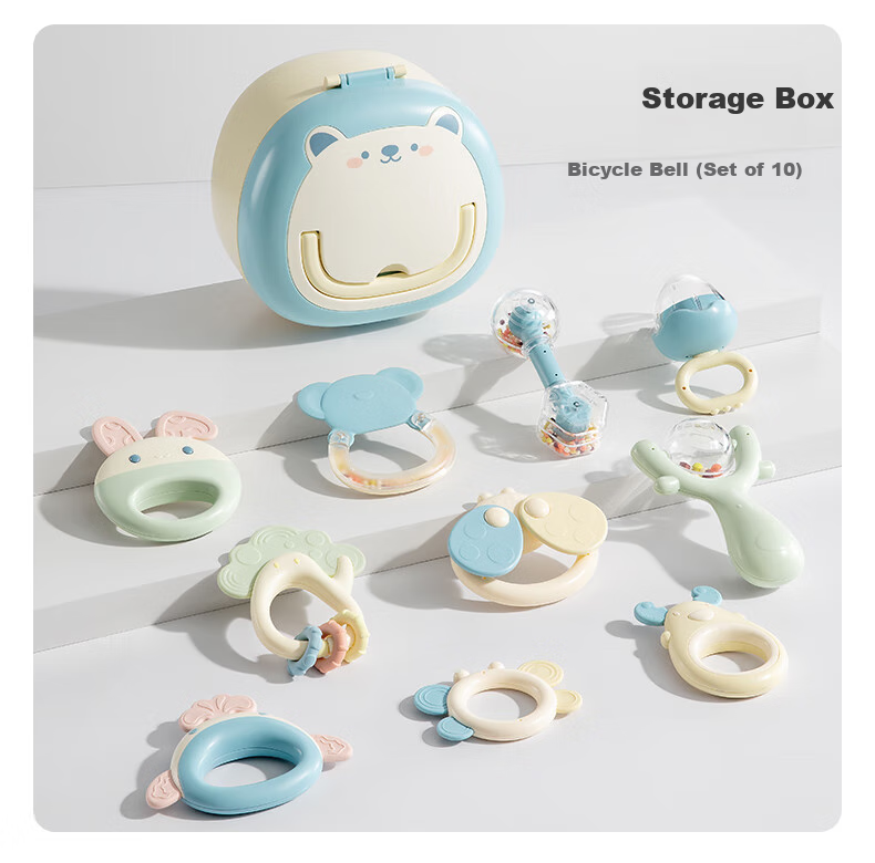 Beitaisi Baby Rattle Toy, Chewable Teether, Infant Toy Gift Box, 0-6 Months And 1 Year Old Grip Training, 6-Piece Set 26