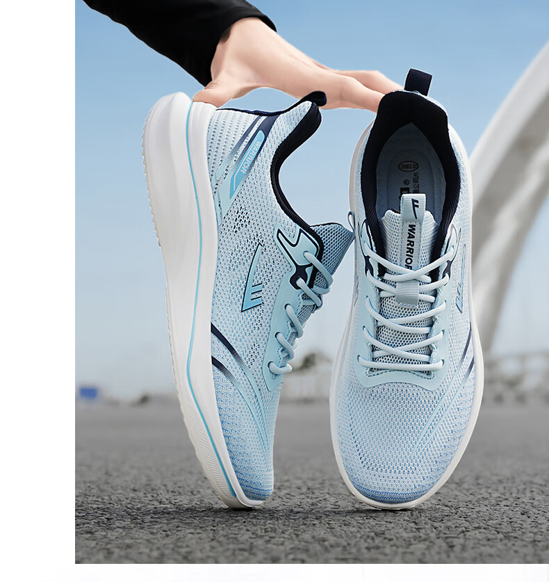 Warrior Men's Sports Shoes Lightweight Breathable Running Shoes Casual Soft Elastic Sneakers White Orange Size 39 11
