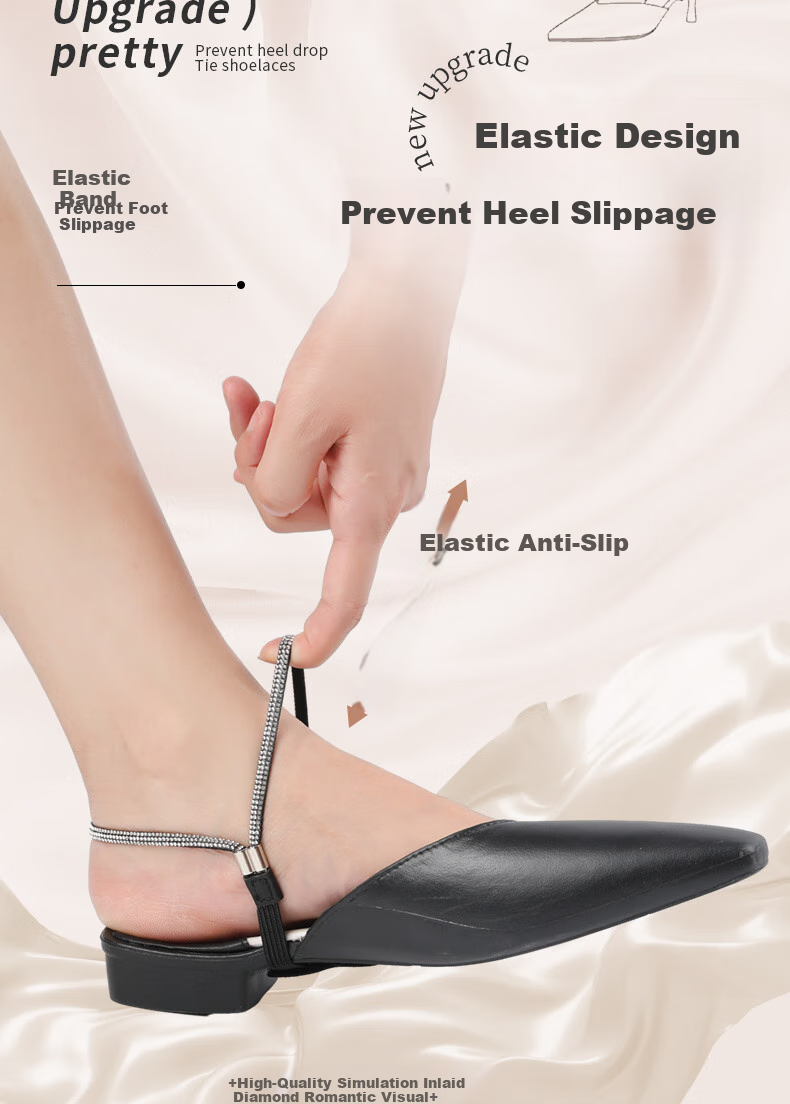 FOOTOPPO Shoe Lace Retractable Buckle for Women's High Heels, Leather Shoes, Anti-Slip Device, Shoe Anti-Wedging Buckle, Lace Fixing Strap 9