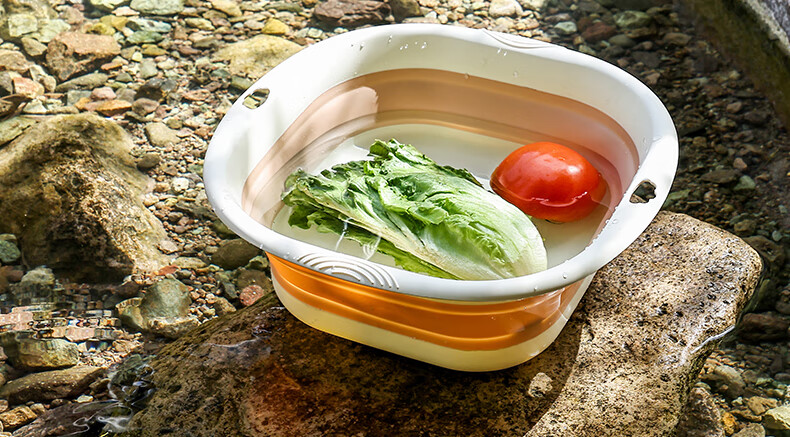 Xinjunlong XINJUNLONG Folding Basin (Large, Medium, Small) Set of 3 Washbasins for Face Washing, Travel, Home Use, Dormitory, Portable Plastic Basi 3