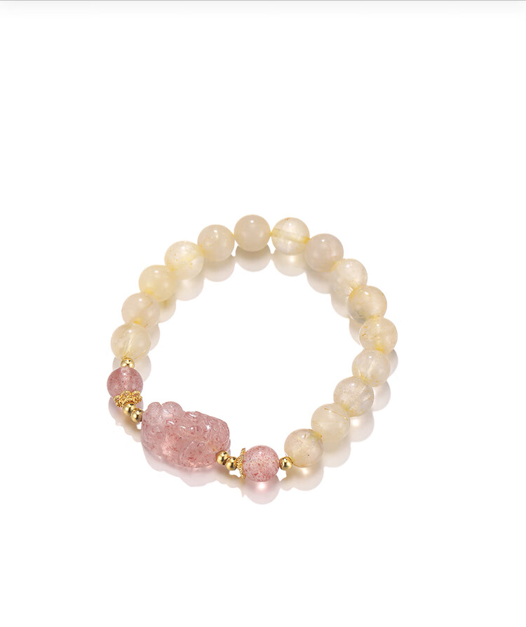 Clect Crystal Pixiu Bracelet for Women, Chinese Style National Trend, Yellow Crystal Hand Jewelry, Versatile Birthday Gift for Girlfriend 2