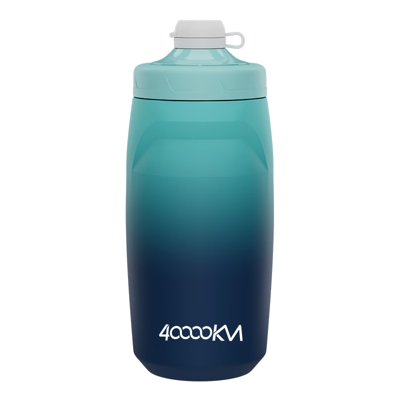 Siwangongli Cycling Water Bottle, Road And Mountain Bike Water Bottle, Silicone Mouthpiece, Squeeze-Type Water Bottle, Gradient Blue