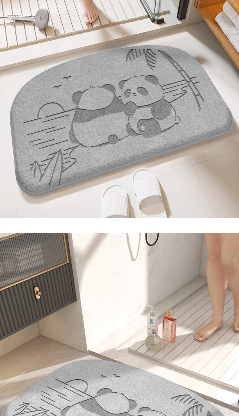 Southern Life Bathroom Absorbent Non-Slip Bath Mat Thick Quick-Dry Toilet Rug 5