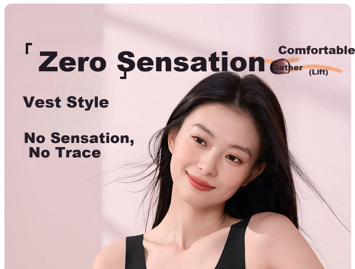 361° Seamless Bra for Women, 2025 New Style, Push-Up for Small Breasts, Side Support, Invisible, Anti-Sagging Brassiere, Ink Black 2