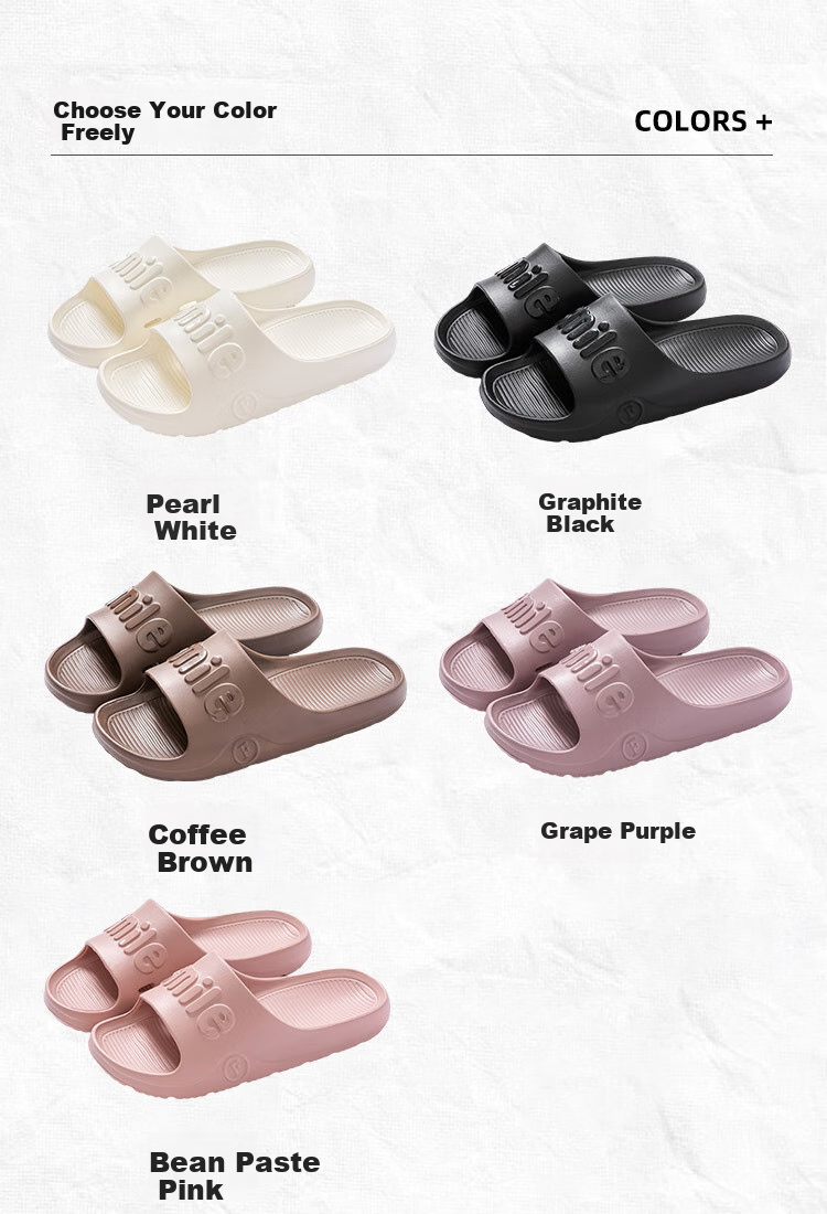 Jiayi Slippers Unisex Thick Sole Soft Elastic Outdoor Bathroom Sandals Night Black Size 42-43 JY2521 3
