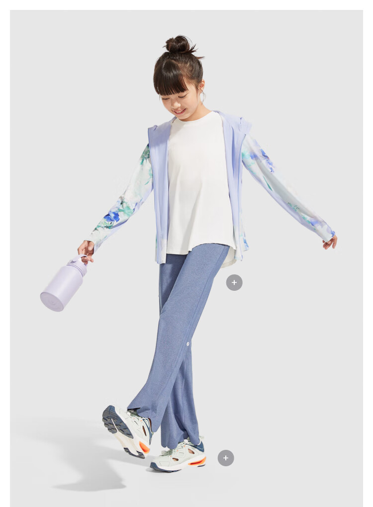 Moodytiger Children's Ice Silk Shirt, Summer Boys' Sun Protection Clothing, Cool Breathable Thin Style, Girls' Sun Protection Shirt, Color-Block Mosquito-Proof Skin Coat 6
