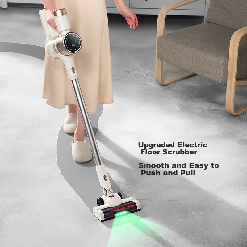AUX Cordless Handheld Vacuum Cleaner for Home Use with Strong Suction, Low Noise, Green Light Dust Indicator, Carpet And Cat Hair Cleaning, Long Battery Life AXC-22DV8W