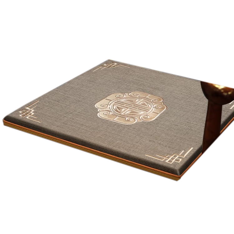 Huamanshengting Chinese-Style Chair Cushion, Redwood Chair Latex Pad, Chair Seat Cover, Tao Rang Ju Brown (3cm Latex), 50*40cm