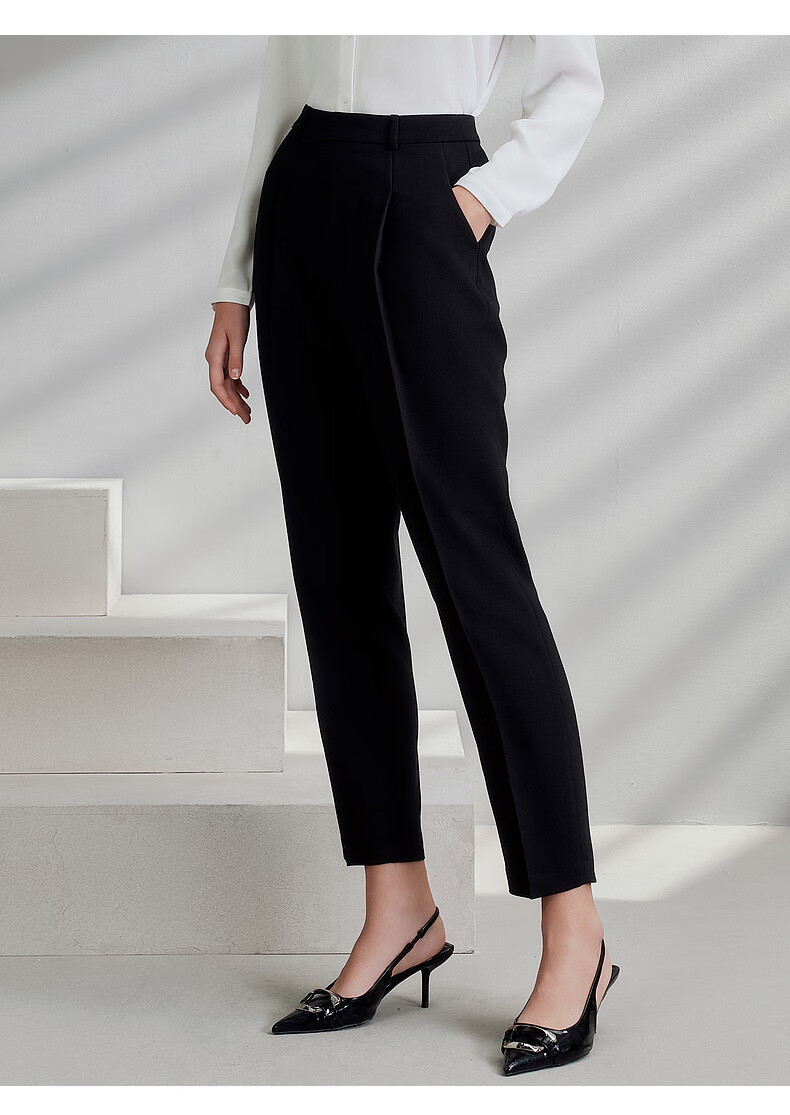G2000 Multi-Dimensional Elastic/Tapered Pants/Mall-Matching Women's Clothing for Spring And Summer, Comfortable Versatile Casual Pants, Gray-Brown, Size 38 3