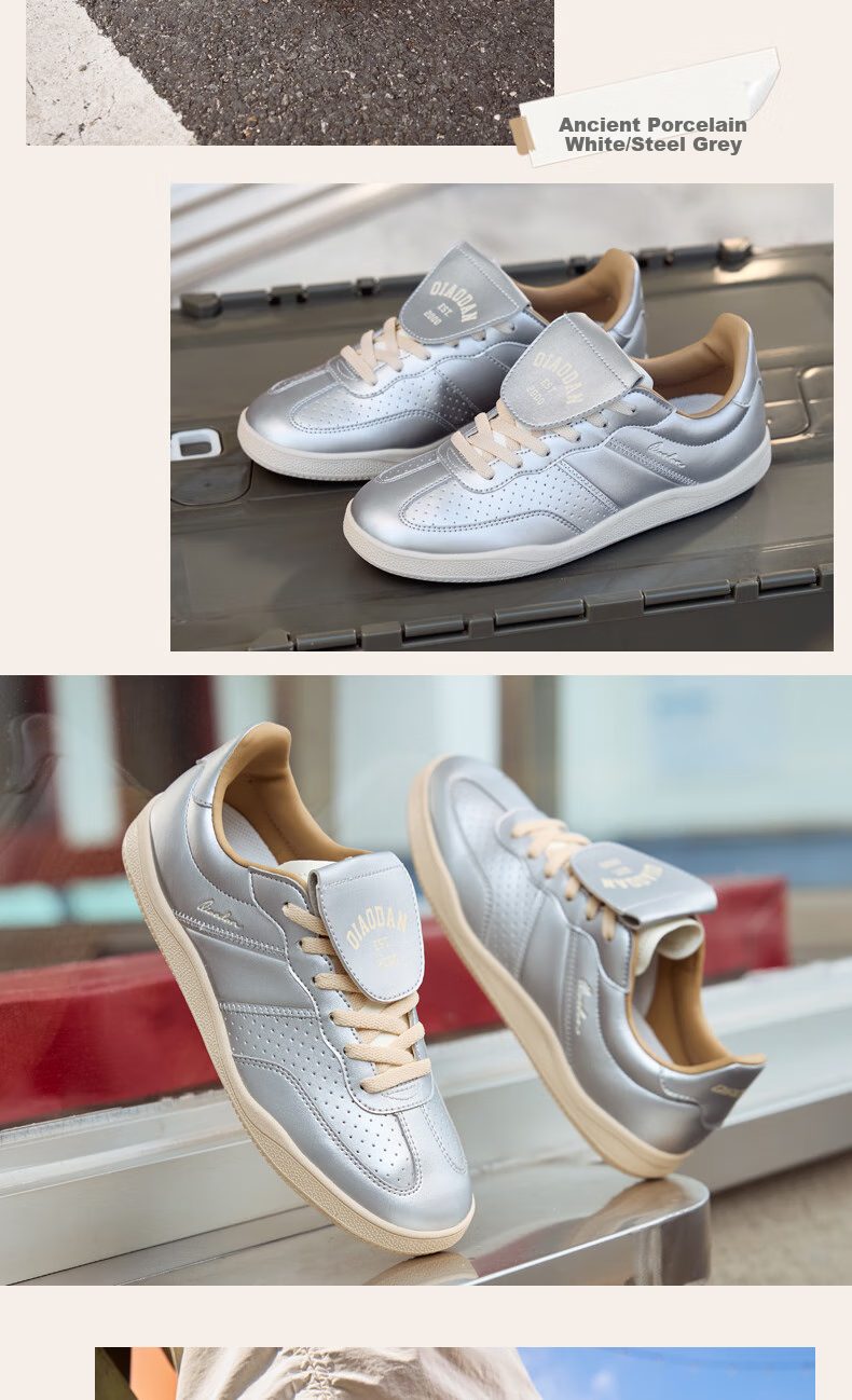 QIAODAN Women's Skateboard Shoes, T-Toe Shoes, Wave Thin-Soled Training Shoes, Sports Skateboard Shoes, Classic Couple Dopamine Outfit 20