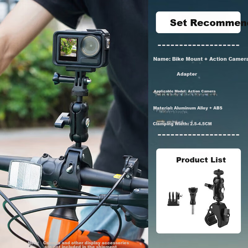 Earlymen Metal O-Ring Mount for Action Cameras, Compatible with DJI Action 5 Pro/Insta360 Ace Pro 2/Go 3s/Gopro 13 And Other Universal Cycling Mounts And Motorcycle Mounts 6