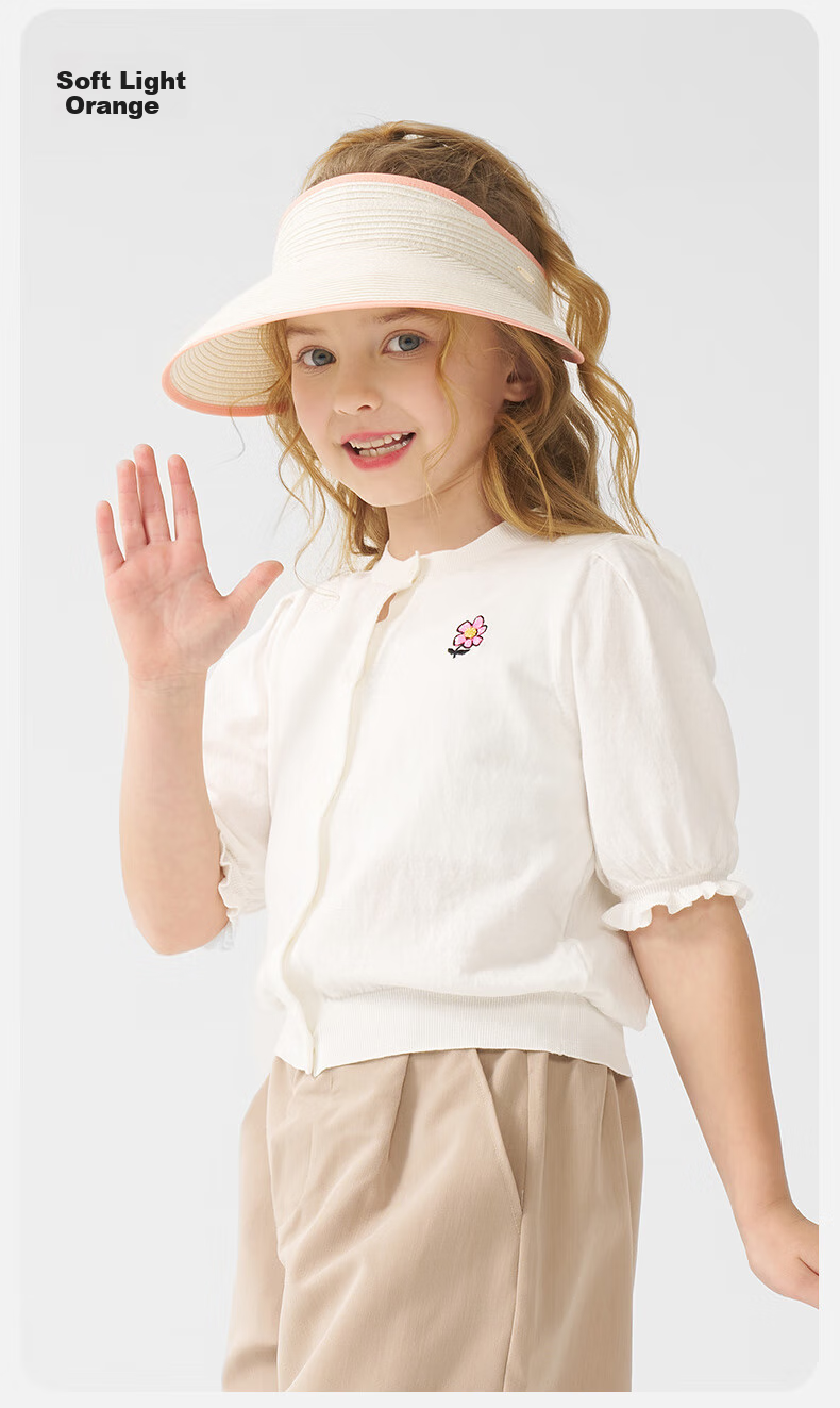 Kenmont Children's Foldable Beach Straw Hat, Spring And Summer UV Protection, Open-Top Sun Hat, Ponytail Hair Tie Sun Protection Hat, Km-4420 6