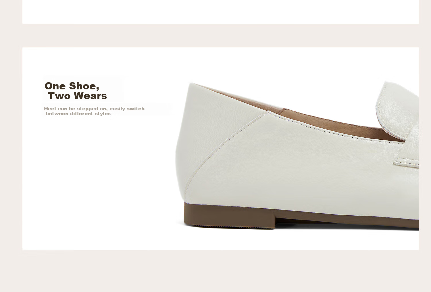 COMELY Low-Heel Loafers for Women, New Spring And Summer Style, Sheepskin Retro Flat Genuine Leather Shoes, Commuter Flats, Cream White, Size 35 7