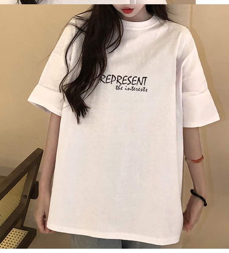 TonLion 2025 Summer Women's Crew Neck Back Graphic Short Sleeve T-Shirt 10