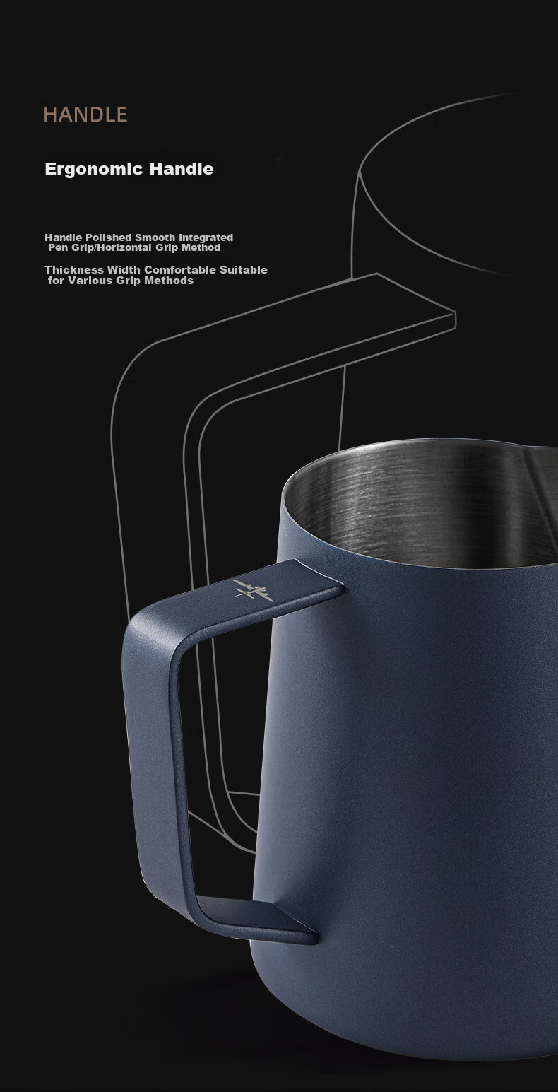 MHW-3BOMBER Gradient Pink Bomber 5.0 Latte Art Pitcher Crocodile Mouth Pointed Round Spout Professional Barista Milk Frothing Pitcher 8