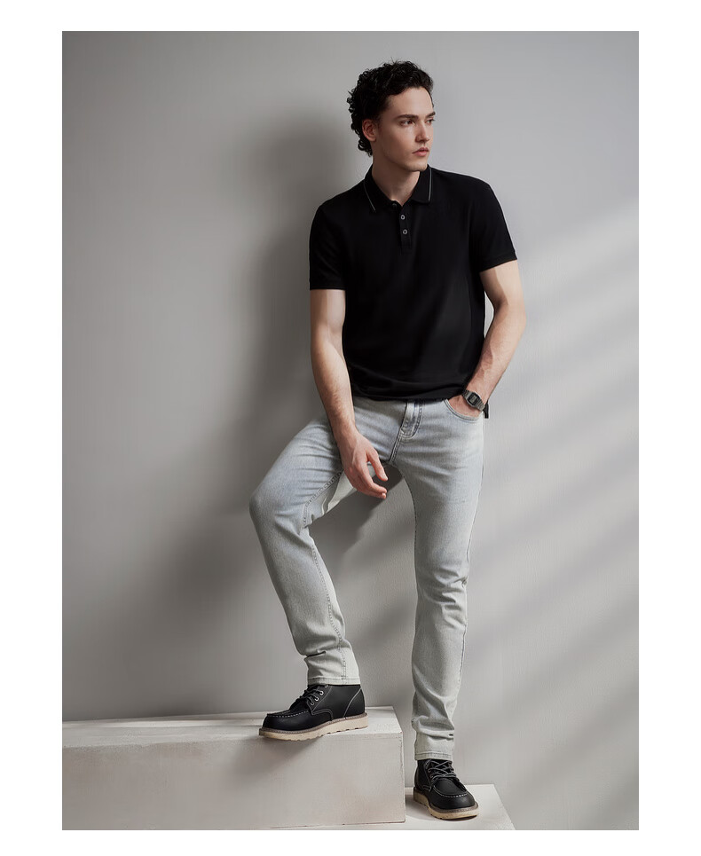 G2000 Cotton Soft Skin Pique Polo Shirt with Contrast Collar Spring Summer Mall Edition Pink Blue M 12