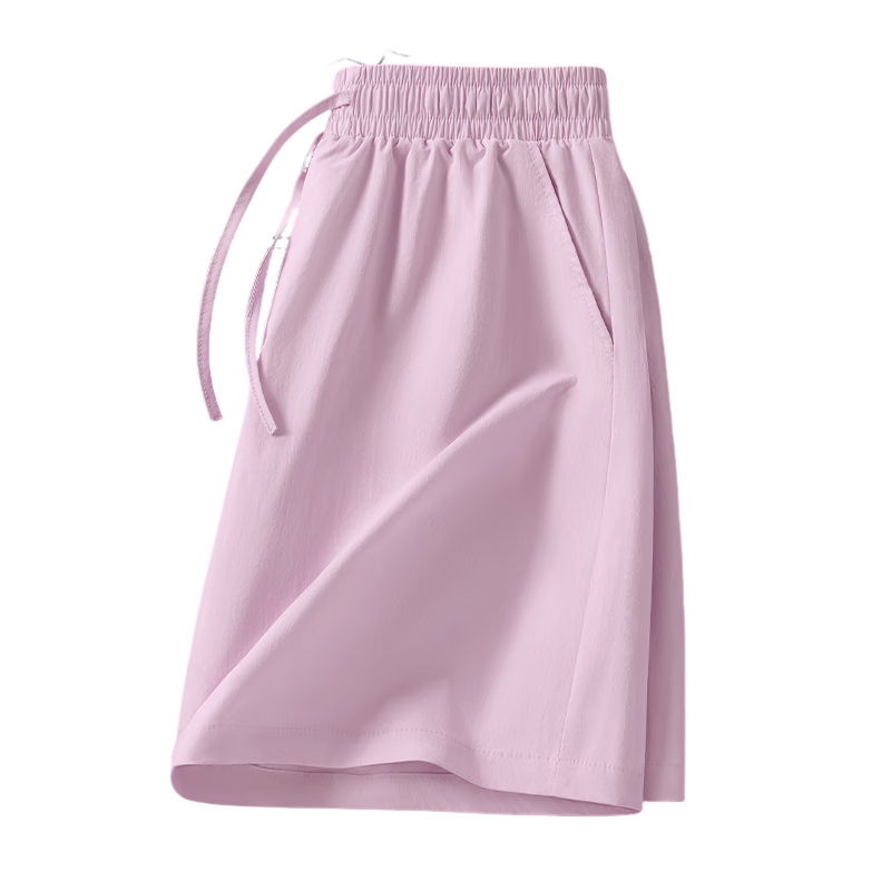Huili Sports Shorts for Women Summer 2026 Latest Style Thin High-Waist Slimming Mid-Length Pants Ice Silk Cool Sun Protection Casual Pants