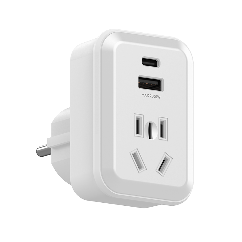 Intman 2nd Generation European Standard Conversion Plug USB/Type-C Korean Adapter German Standard European Germany Socket Converter France Russia Thailand Vietnam Power Strip Socket