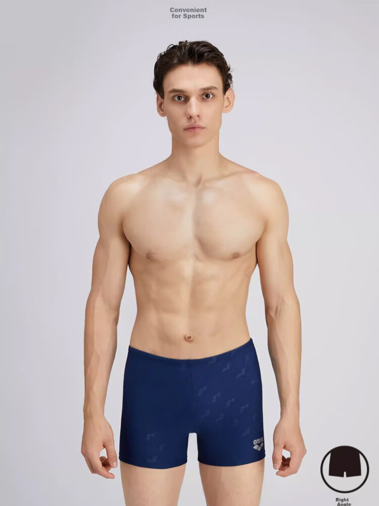Arena Men's Boxer Swim Trunks, High-Elasticity Chlorine-Resistant Anti-Embarrassment Comfortable Quick-Dry Dark Pattern Hot Spring Resort Professional Sports Training 2