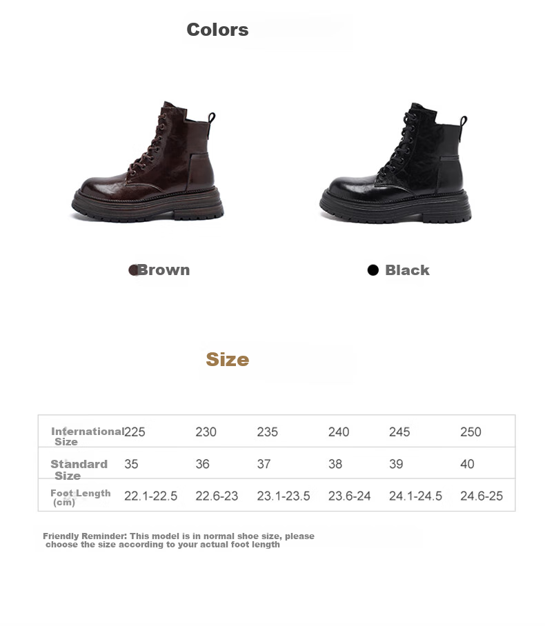 DAPHNE Black Martin Boots for Women, Autumn And Winter Fleece-Lined Thick-Soled Heightening 2025 New Style Boots, British Style Low-Cut Ankle Boots 4