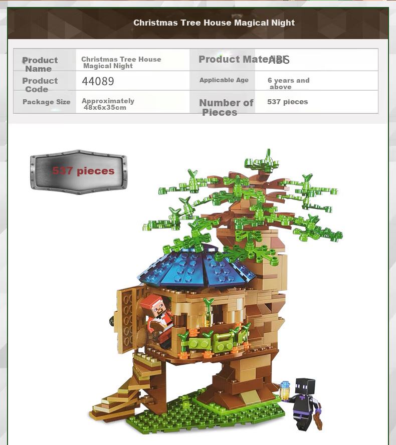 Quweitongnian My World Building Block Toy Miniature World Boy's Assembly Model Boy's And Girl's Christmas Gift 6