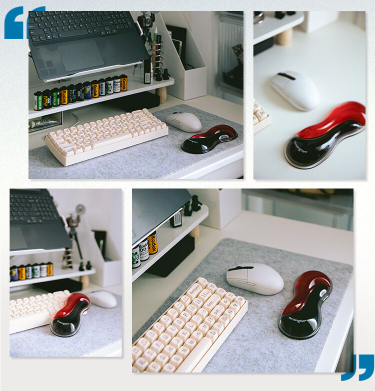Kensington Wrist Rest Mouse Pad Comfortable Ergonomic Mouse Pad Wrist Support for Home Office Gaming K62395 Black Gray Keyboard Wrist Pad 10
